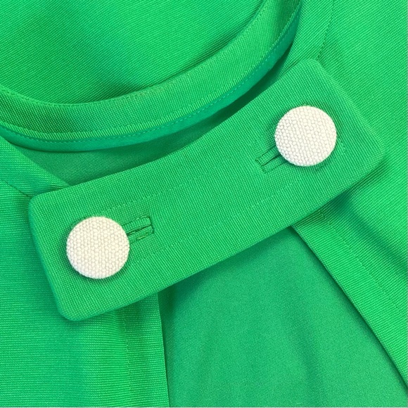 Original Milly New York l S Retro 60s MCM Mod Knit Open Back Draped Button Dress - Picture 10 of 15